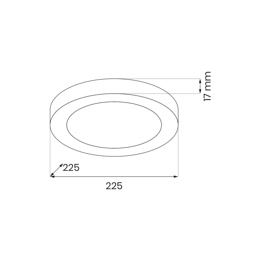 LED Ceiling Light EVORA LED/18W/230V 3000/4000/6000K Ø 22.5 cm black