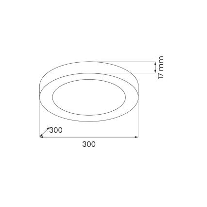 LED Ceiling Light EVORA LED/24W/230V 3000/4000/6000K Ø 30 cm White