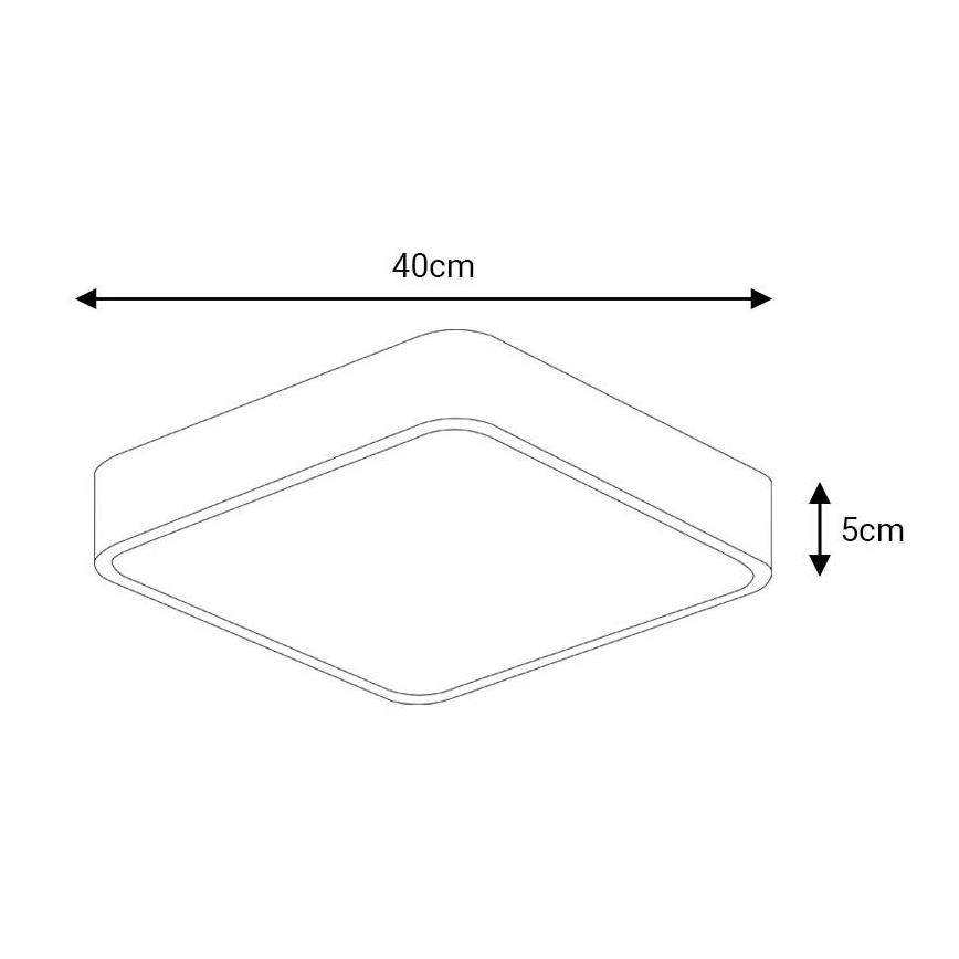 LED Ceiling light FELIZ LED/40W/230V 4000K 40x40 cm black