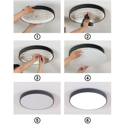 LED Ceiling light FELIZ LED/40W/230V 4000K d. 40 cm black