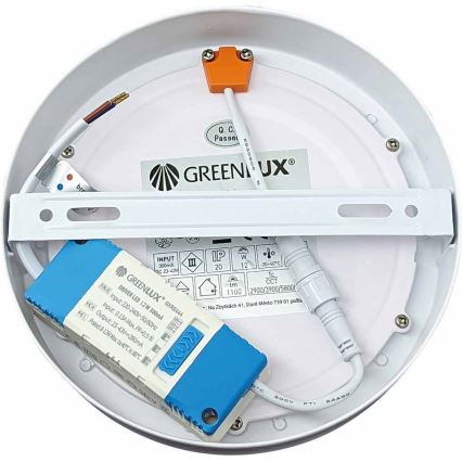 LED Ceiling light FENIX LED/12W/230V 2900/3900/5800K d. 16,8 cm white