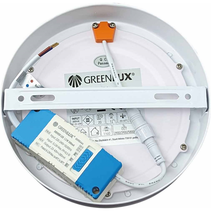 LED Ceiling light FENIX LED/12W/230V 2900/3900/5800K d. 16,8 cm white