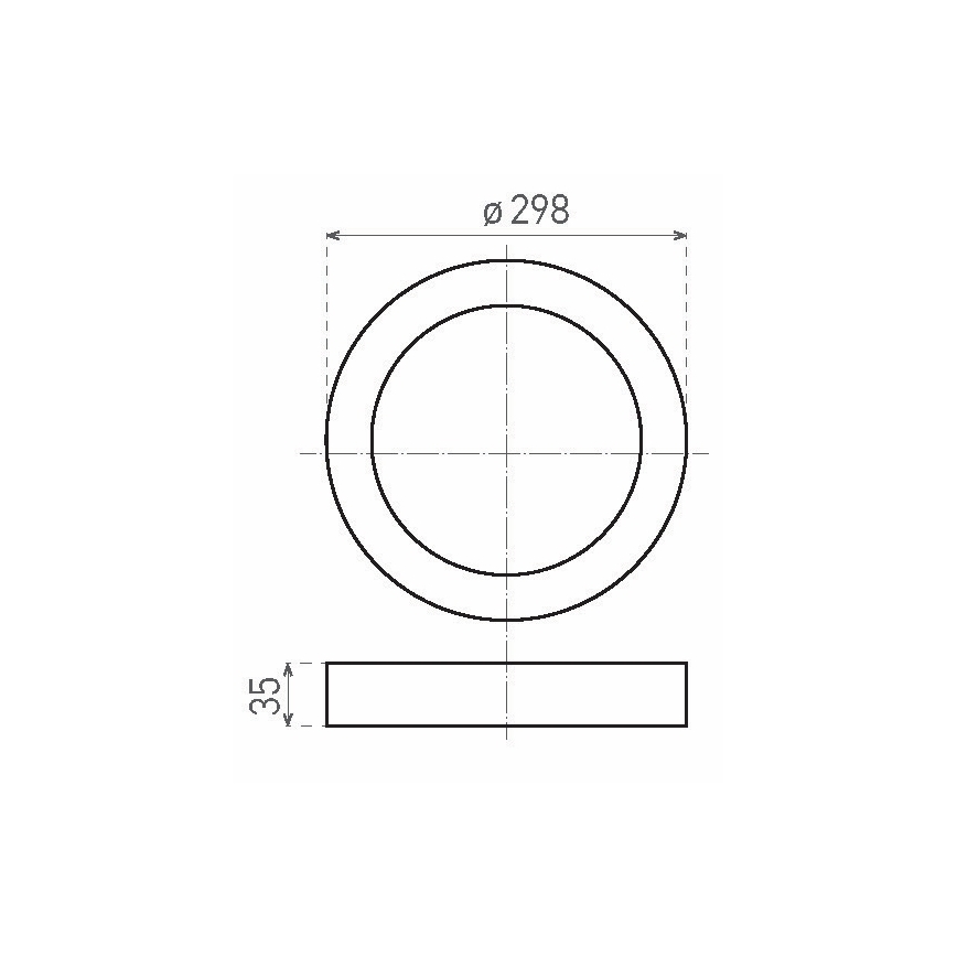 LED Ceiling light FENIX LED/24W/230V 2800K d. 29,8 cm