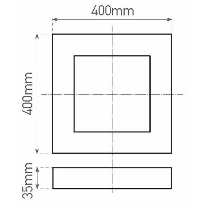 LED Ceiling light FENIX LED/32W/230V 3800K 40 cm