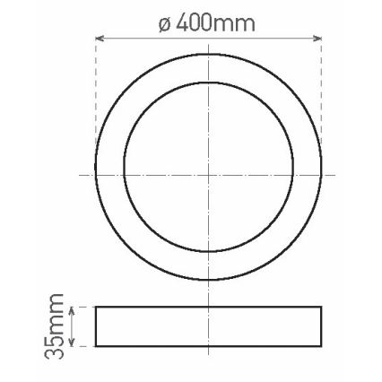 LED Ceiling light FENIX LED/32W/230V 3800K d. 40 cm snow white