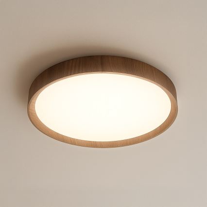 LED Ceiling Light FOREST LED/24W/230V Ø 39 cm Brown