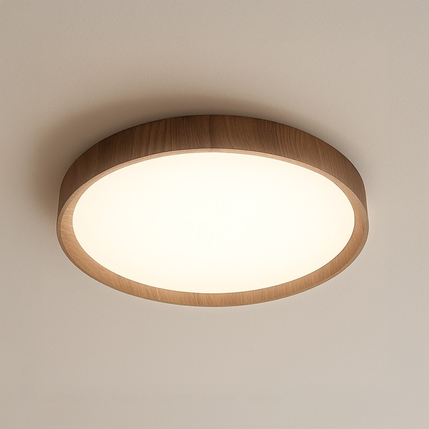 LED Ceiling Light FOREST LED/24W/230V Ø 39 cm Brown