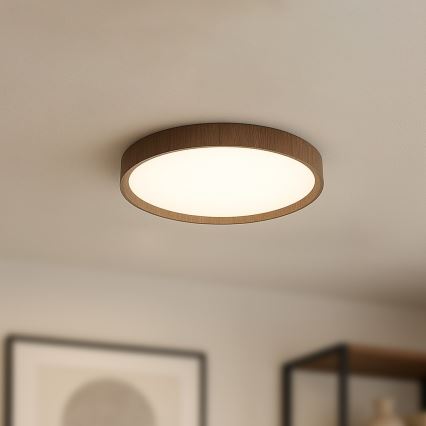 LED Ceiling Light FOREST LED/24W/230V Ø 39 cm Brown