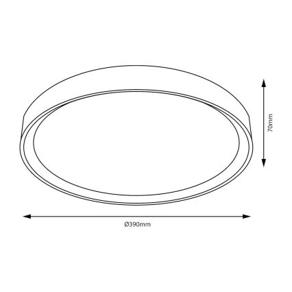 LED Ceiling Light FOREST LED/24W/230V Ø 39 cm Brown