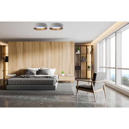 LED Ceiling Light GALAXY LED/24W/230V Ø 44 cm grey/gold