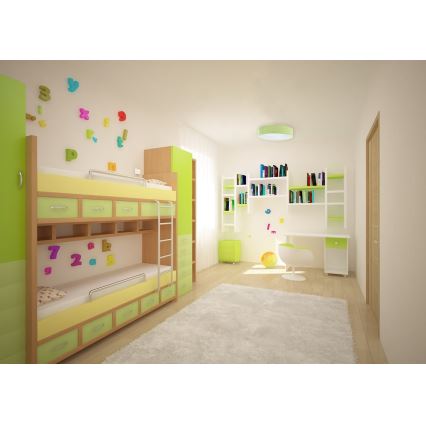LED Children's ceiling light GALAXY KIDS LED/24W/230V dots green/white