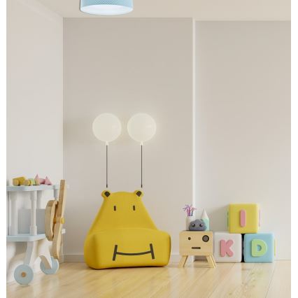 LED Children's ceiling light GALAXY KIDS LED/24W/230V dots turquoise/white