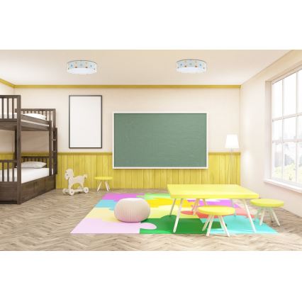LED Children's ceiling light GALAXY KIDS LED/24W/230V stars colorful