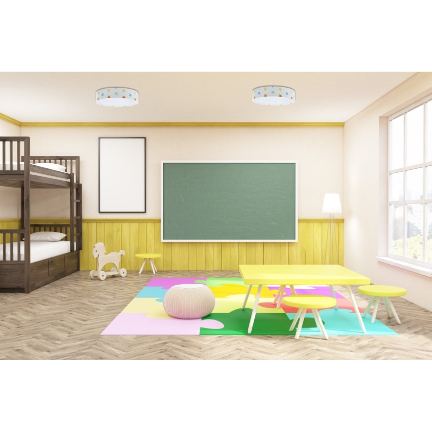 LED Children's ceiling light GALAXY KIDS LED/24W/230V stars colorful