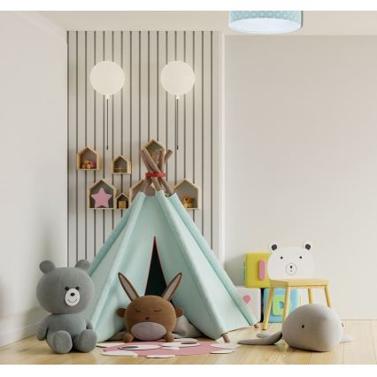 LED Children's ceiling light GALAXY KIDS LED/24W/230V stars green/white