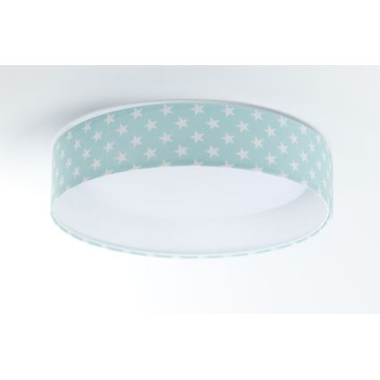 LED Children's ceiling light GALAXY KIDS LED/24W/230V stars green/white
