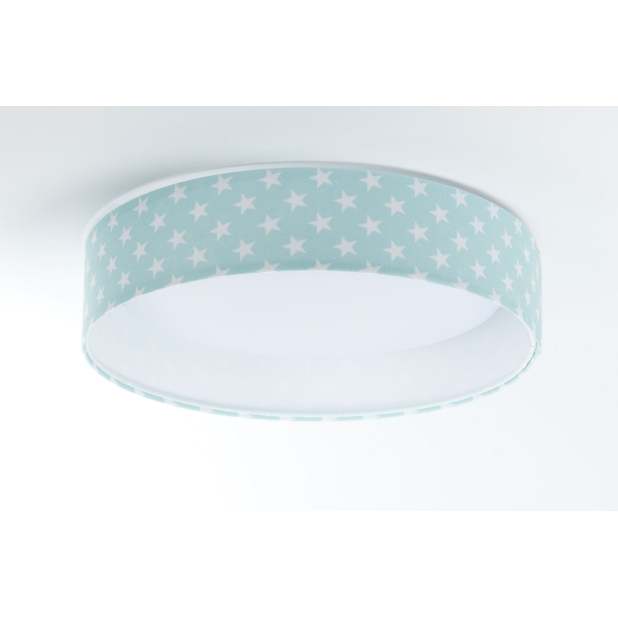 LED Children's ceiling light GALAXY KIDS LED/24W/230V stars green/white