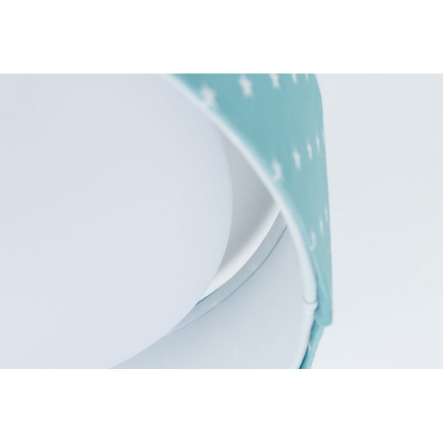 LED Children's ceiling light GALAXY KIDS LED/24W/230V stars turquoise/white