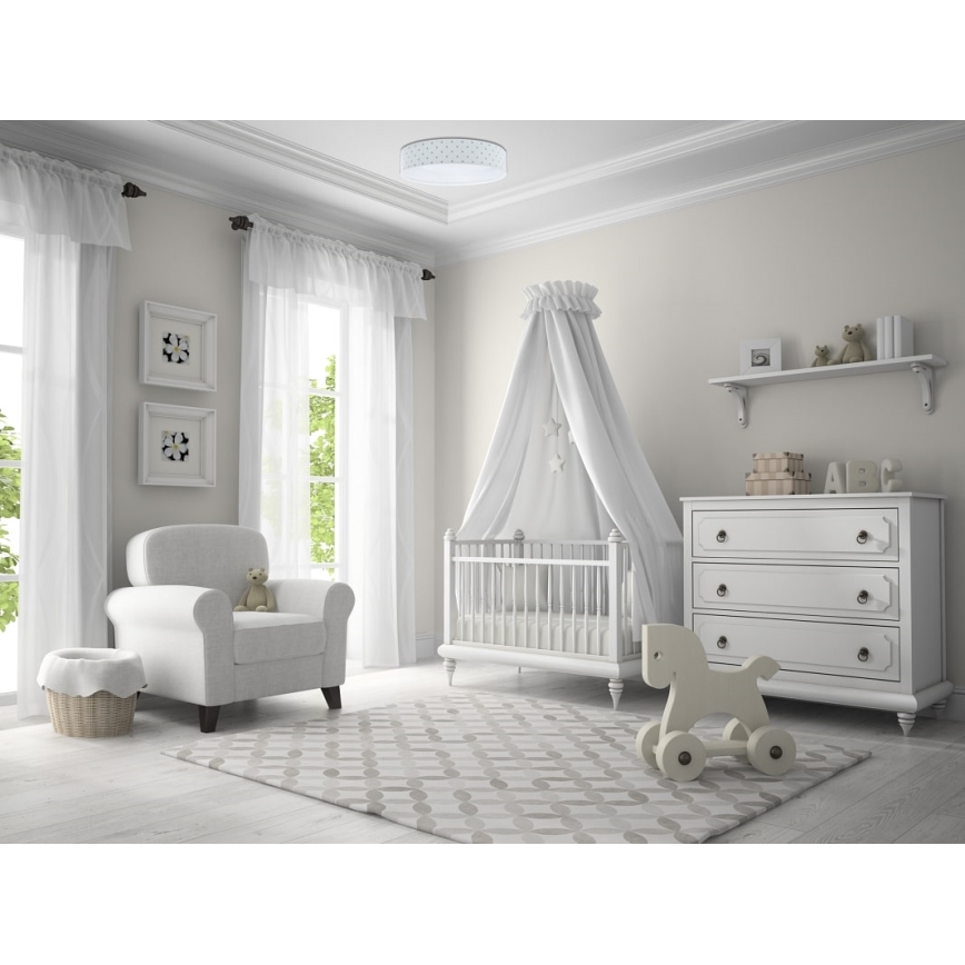 LED Children's ceiling light GALAXY KIDS LED/24W/230V stars white/turquoise