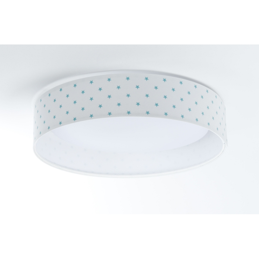 LED Children's ceiling light GALAXY KIDS LED/24W/230V stars white/turquoise