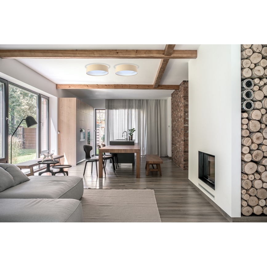 GALAXY LED Ceiling Light, 24W, 230V, Ø 44 cm, Beige/White