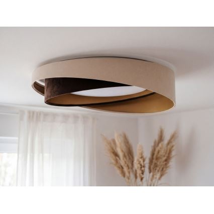 LED Ceiling Light GALAXY MODERN LED/24W/230V Ø 55 cm beige/brown/gold