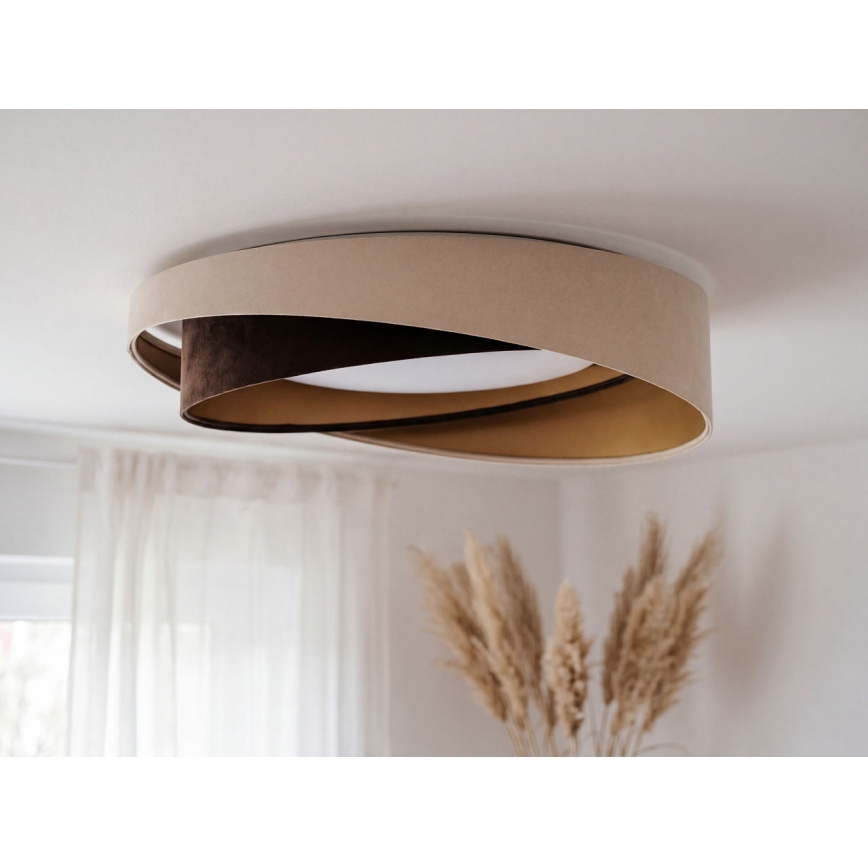 LED Ceiling Light GALAXY MODERN LED/24W/230V Ø 55 cm beige/brown/gold