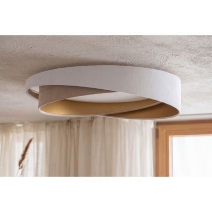 LED Ceiling Light GALAXY MODERN LED/24W/230V Ø 55 cm White/Beige/Gold