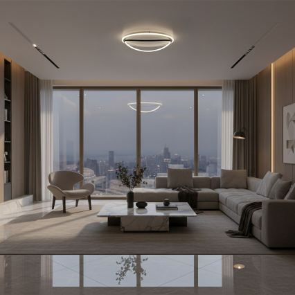 LED Ceiling Light HALO LED/38W/230V Ø 50 cm Black