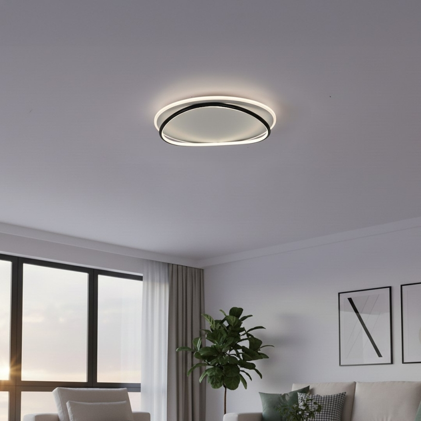 LED Ceiling Light HALO LED/38W/230V Ø 50 cm Black