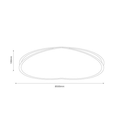 LED Ceiling Light HALO LED/38W/230V Ø 50 cm Black