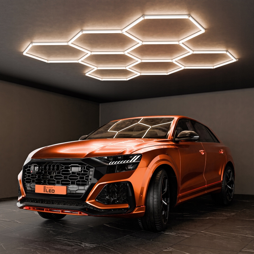 LED Ceiling Light HEXAGON LED/280W/85-265V 4000K 313x298 cm CRI 90 IP54 white