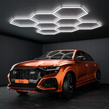 LED Ceiling Light HEXAGON LED/350W/85-265V 6500K 313x298 cm CRI 90 IP44 white