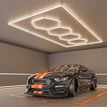 LED Ceiling Light HEXAGON LED/426W/85-265V 4000K 484x243 cm CRI 90 IP44 White