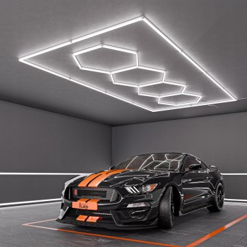 LED Ceiling Light HEXAGON LED/426W/85-265V 6500K 484x243 cm CRI 90 IP44 white