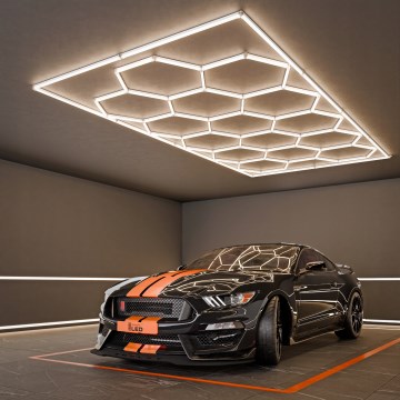 LED Ceiling Light HEXAGON LED/696W/85-265V 4000K 484x243 cm CRI 90 IP44 white