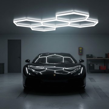 LED Ceiling Light HEXLINE LED/216W/230V 6500K 208x300 cm white