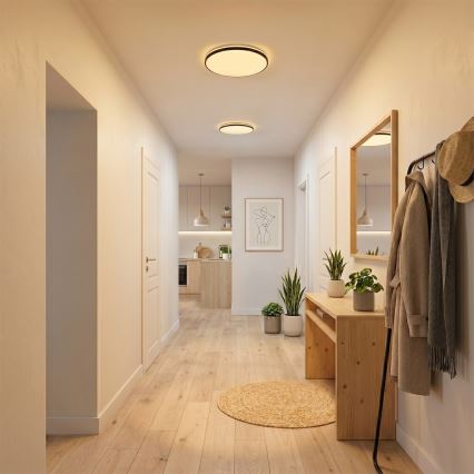 HUGO LED Ceiling Light LED/12/18/24W/230V 3000/4000/6500K Ø 30 cm IP54 Black