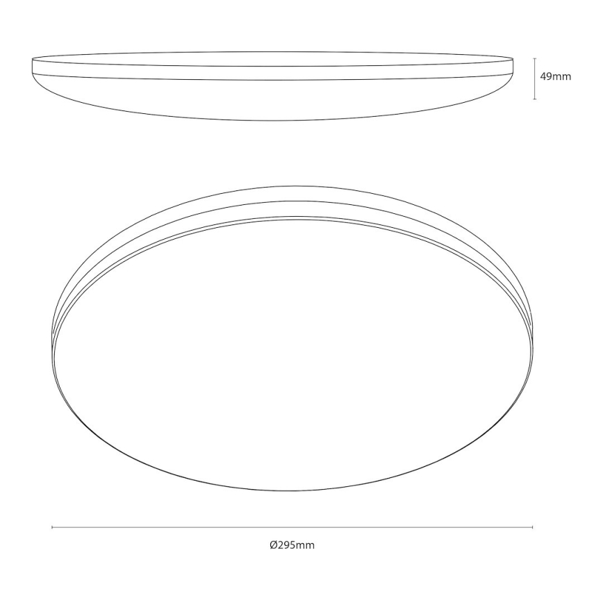 HUGO LED Ceiling Light LED/12/18/24W/230V 3000/4000/6500K Ø 30 cm IP54 Black