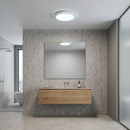 LED Ceiling Light HUGO LED/12/18/24W/230V 3000/4000/6500K Ø 30 cm IP54 white