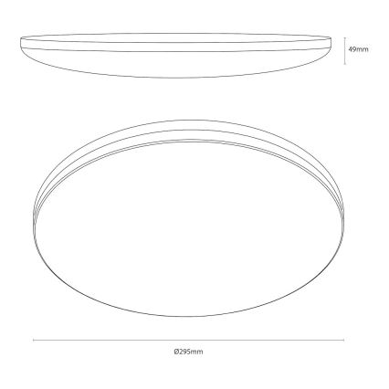 LED Ceiling Light HUGO LED/12/18/24W/230V 3000/4000/6500K Ø 30 cm IP54 white