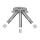 LED Ceiling light ICE 3xLED/5W/230V shiny chrome
