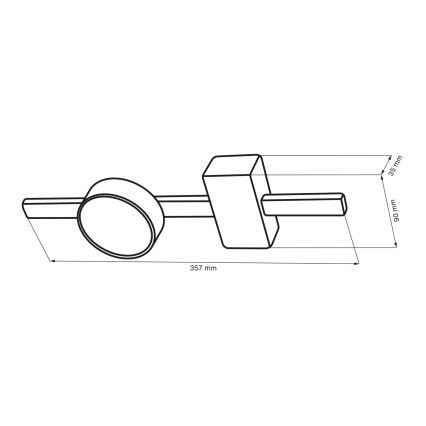 LED Ceiling light JOY 1xGX53/6W/230V black
