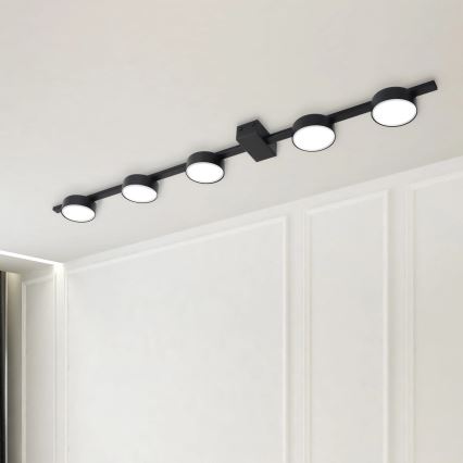 LED Ceiling light JOY 5xGX53/6W/230V black
