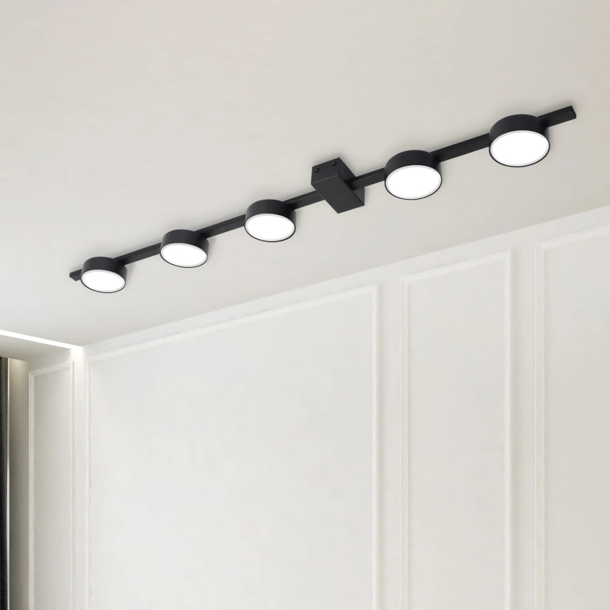 LED Ceiling light JOY 5xGX53/6W/230V black