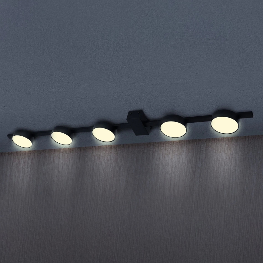 LED Ceiling light JOY 5xGX53/6W/230V black