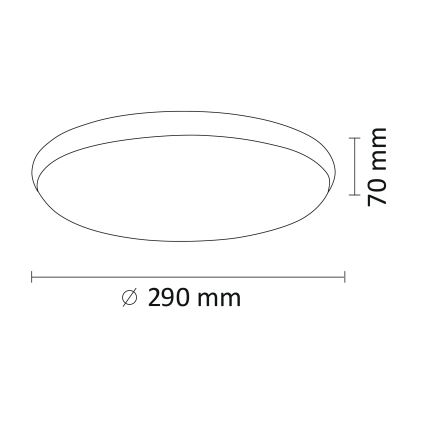 LED Ceiling light KERN LED/15W/230V nickel