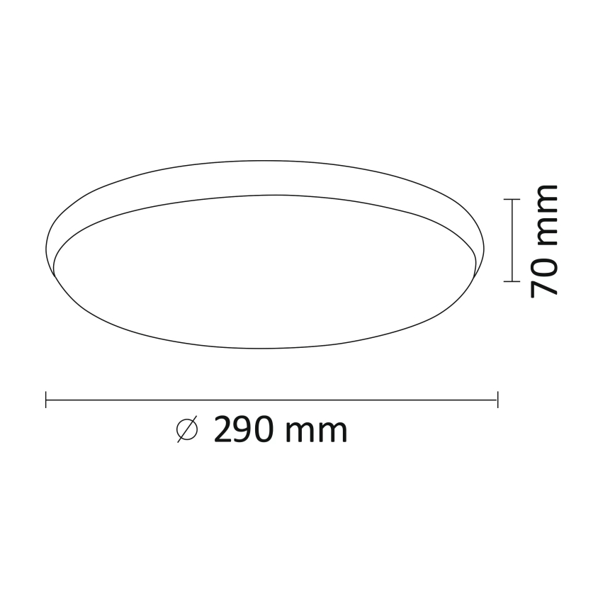 LED Ceiling light KERN LED/15W/230V nickel