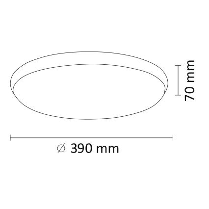 LED Ceiling light KERN LED/24W/230V nickel