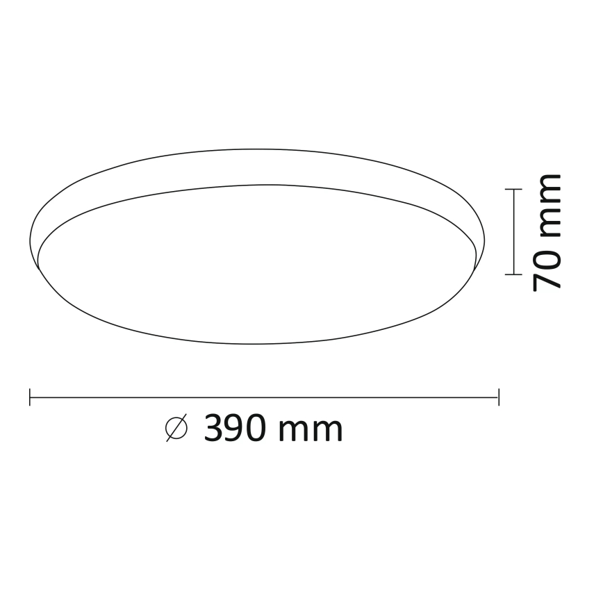 LED Ceiling light KERN LED/24W/230V nickel